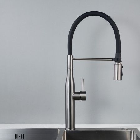 Смеситель для кухни Shevanik S123T-3 на мойку оружейная сталь