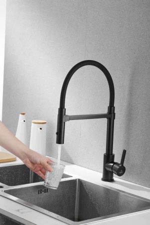 Смеситель для кухни Rose R133H на мойку черный