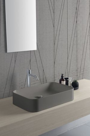 Раковина керамическая Disegno Ceramica Slim SL06038055 60х40 накладная цвет коричневый