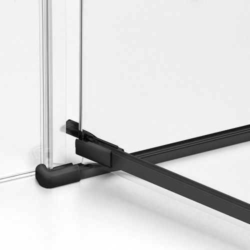 Душевой уголок New Trendy AVEXA Black EXK-3881 100х80 стекло прозрачное профиль черный без поддона - фото 2