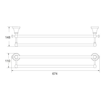 Полотенцедержатель Rose RG19H RG1927H