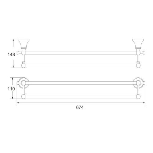 Полотенцедержатель Rose RG19T RG1927T - фото 3