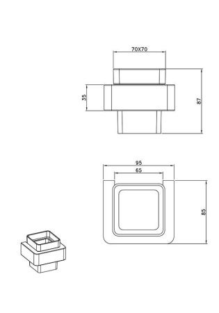 Стакан для зубных щеток AltroBagno Aperto AltroBagnoAperto080202Cr