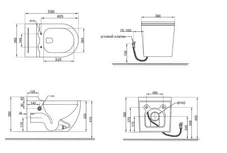 Унитаз подвесной Cerutti SPA CT10193 белый с сиденьем микролифт безободковый импульсный смыв