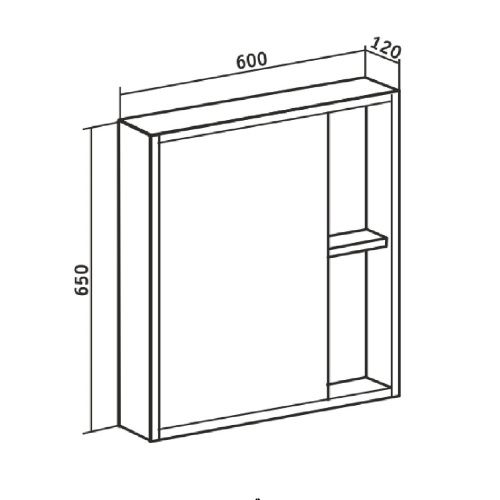 Зеркало-шкаф RUNO ЭКО 00-00004682 60х65 подвесной цвет белый - фото 3