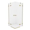 Душевой уголок New Trendy AVEXA Gold EXK-1778 100х80 стекло прозрачное профиль золото без поддона