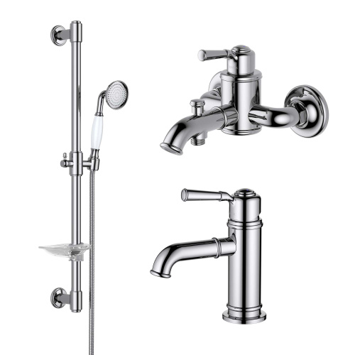 Комплект смесителей Aquatek КЛАССИК AQ1530CR настенный хром