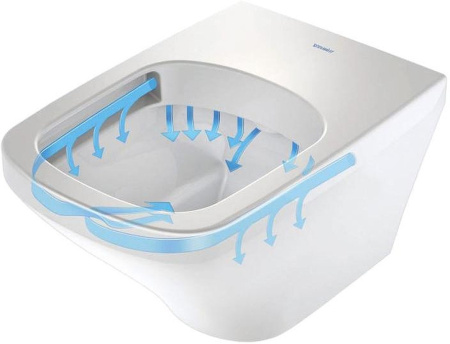 Унитаз подвесной Duravit Durastyle 45510900A1 белый с сиденьем микролифт безободковый каскадный смыв