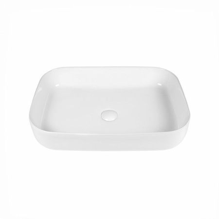 Раковина из сантехнического фарфора Bond Cube S54-600 60х40 накладная цвет белый без отверстий под смеситель