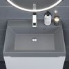 Раковина из искусственного камня Uperwood Classic Quartz 291030001 60х50 полувстраиваемая цвет серый