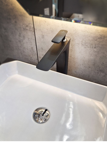 Смеситель для раковины AltroBagno Aperto AltroBagnoAperto010208NeOp на столешницу черный матовый - фото 5