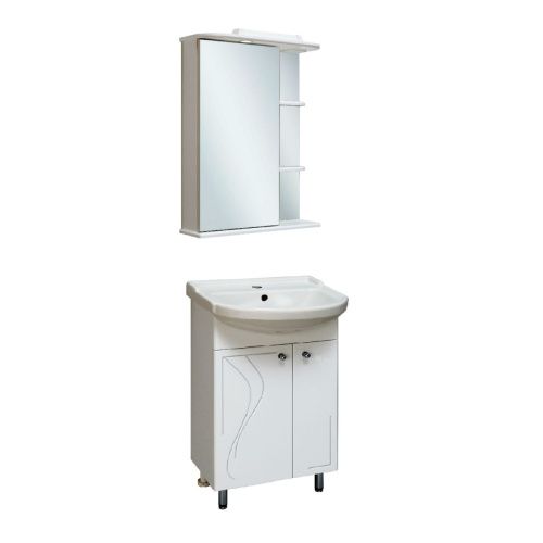 Зеркало-шкаф RUNO Магнолия 607 50х75 подвесной цвет белый - фото 3