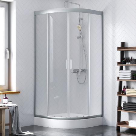 Душевой уголок Damixa Skyline DX35WG-301-090MT 90х90 стекло прозрачное профиль хром матовый без поддона