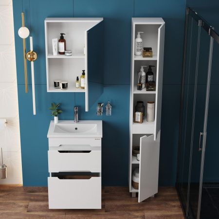 Шкаф-пенал Onika Айленд 403081 30х190 напольный цвет белый