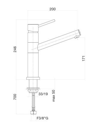 Смеситель для кухни Fiore 44CR5441 на мойку хром