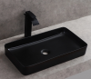 Раковина CeramaLux 9396MB 61х40 накладная цвет черный матовый