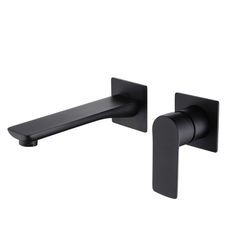 Смеситель ABBER Weiss Insel AF8082W встраиваемый в стену черный матовый