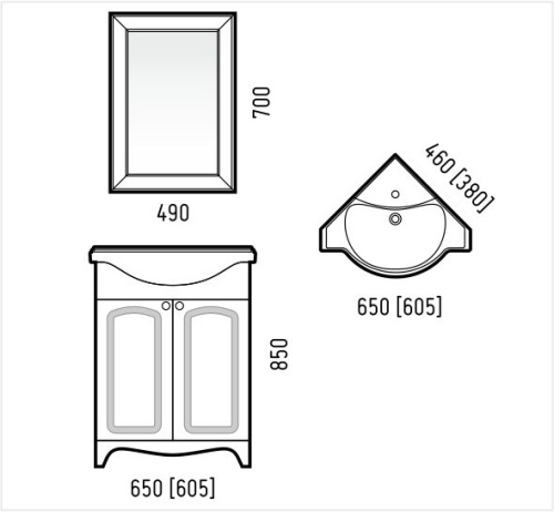 Зеркало-шкаф Corozo Классика SD-00000289 49х30х70 подвесной цвет белый - фото 2 Зеркало-шкаф Corozo Классика SD-00000289 49х30х70 подвесной цвет белый - фото 2
