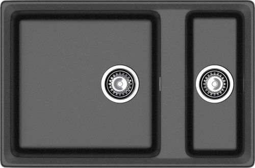 Кухонная мойка Granfest Level LV-760K черный 76х50 цвет черный поверхность матовая