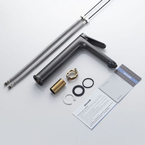 Смеситель для раковины Shevanik S43T S4311T на столешницу оружейная сталь - фото 4