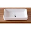 Раковина из сантехнического фарфора Lavinia Boho Bathroom Sink Slim 33311004 60х30 накладная цвет белый без отверстий под смеситель