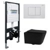 Комплект сантехническая инсталляция с клавишей смыва Abber Rechteck AC1201MB-AC0105-AC0120NG