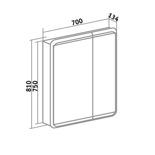 Зеркало-шкаф RUNO ЭРИКА УТ000003320 70х81 подвесной цвет белый - фото 5