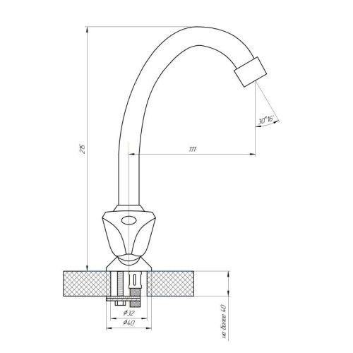 Смеситель для кухни Сантаком StOnix 1106 на мойку хром - фото 3