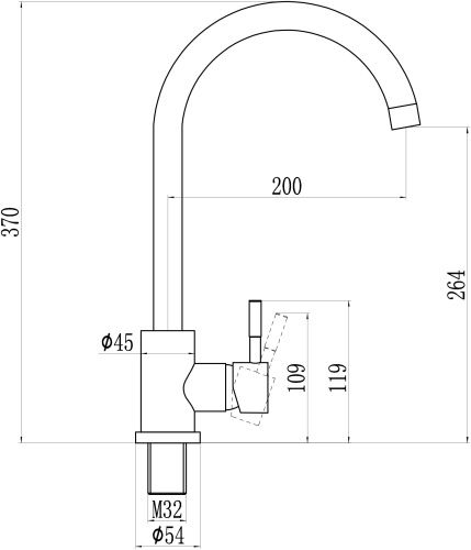 Смеситель для кухни Savol S-SUS3002 на столешницу сатин - фото 2