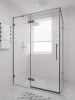 Душевой уголок Veconi Premium Alassio AL-SP-14090-00-GR-C4 140х90 стекло прозрачное профиль графит без поддона