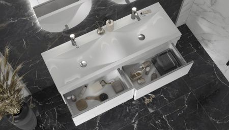 Тумба под раковину Velvex PULSUS tpPUL.140-21 140х50 подвесная цвет белый