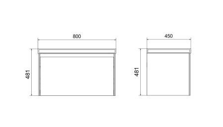 Тумба под раковину Velvex KLAUFS tpKLA.80.1Y-616.216 80х40 подвесная цвет белый