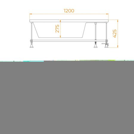 Душевой поддон акриловый RGW Acryl 16180682-91 120х80 белый с ножками