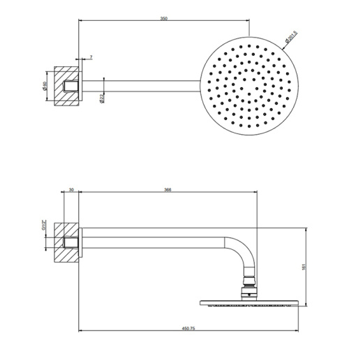 Верхний душ Gessi Emporio shower 47382#149 никель - фото 2