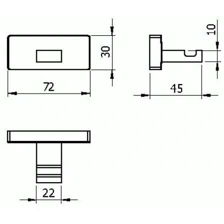 Планка 1 крючок Langberger ALSTER 10931A