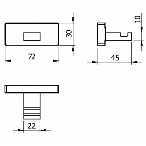 Планка 1 крючок Langberger ALSTER 10931A - фото 2