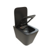 Унитаз подвесной Cerutti SPA CT9163 черный матовый с сиденьем микролифт безободковый каскадный смыв