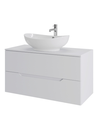 Тумба с раковиной Orange Line Li-100TuwMDF+B08-585W 101х46х73 - фото 2