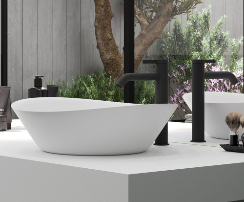 Смеситель AQG Urban Flow 01URF120NG на столешницу черный матовый - фото 3