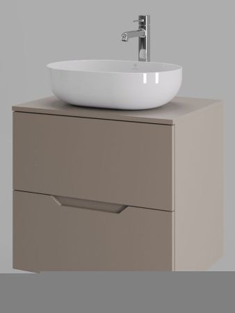 Тумба с раковиной Orange Line Li-60TuLMDF+B05-480W 60х50 подвесная цвет бежевый