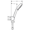 Душевой гарнитур Hansgrohe Crometta 26568400 настенный хром/белый