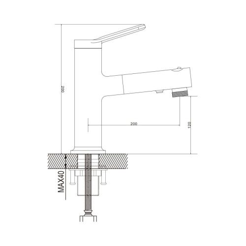 Смеситель Raffine F281H на раковину черный - фото 3