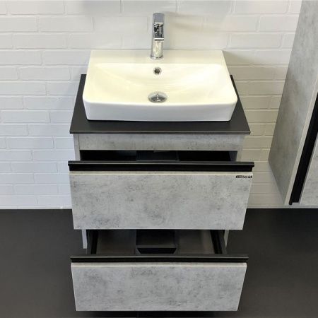 Тумба с раковиной Comforty Эдинбург 00-00005700CF 60х40 подвесная цвет серый