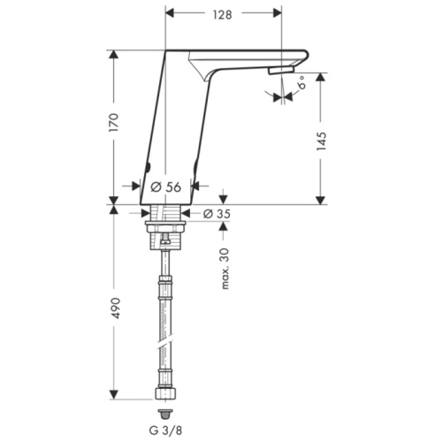 Смеситель Hansgrohe Metris S 31100000 на раковину хром - фото 2