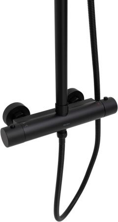 Душевая стойка Allen Brau Eclipse 5.E1A11-31 настенная цвет черный с термостатом