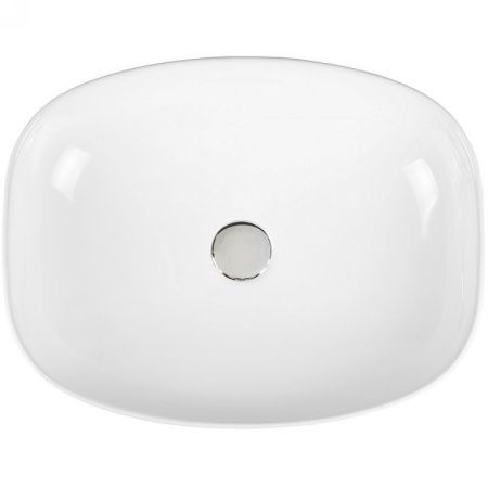 Раковина из сантехнического фарфора Bond Cube S54-608 60х40 накладная цвет черный без отверстий под смеситель