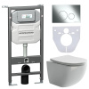 Инсталляция с кнопкой + унитаз + шумоизоляция Ceramica Nova CN3009_1001CH_1000