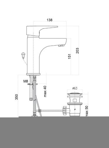 Смеситель Fiore 73CR7320 на раковину хром - фото 3