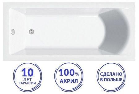 Ванна акриловая C-Bath CBQ007002 160х70 пристенная прямоугольная