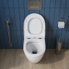 Унитаз приставной BelBagno SFERA-R BB2141CBR/BB870SC белый с сиденьем микролифт безободковый каскадный смыв